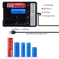 Greentech 3.7 – 4.2 Lityum İyon Pil Şarj Cihazı (Dört Yuvalı) / GT-BC05 Greentech 3.7 – 4.2 Lityum İyon Pil Şarj Cihazı (Dört Yuvalı) / GT-BC05