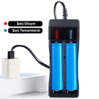 Greentech Pil Şarj Aleti (İki Yuvalı) - Lityum Pil Şarj Cihazı / GT-BC02