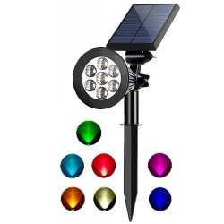 Greentech Güneş Enerjili Renk Değiştiren 7 Ledli Bahçe Aydınlatma / GT-SL04 