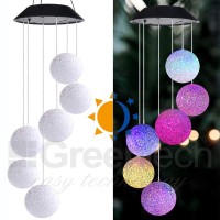 Greentech Güneş Enerjili Renk Geçişli Kristal Top Aydınlatma / GT-SL10 