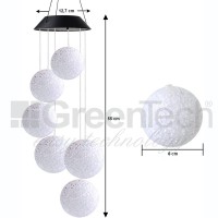 Greentech Güneş Enerjili Renk Geçişli Kristal Top Aydınlatma / GT-SL10 
