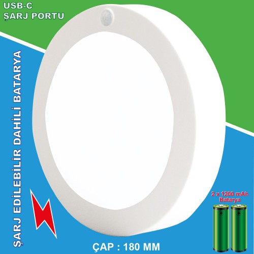 Greentech Şarjlı Hareket Sensörlü Led Aydınlatma / GT-CL05 Greentech Şarjlı Hareket Sensörlü Led Aydınlatma / GT-CL05