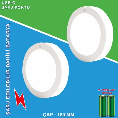 Greentech Şarjlı Hareket Sensörlü Led Aydınlatma / GT-CL05-2 Adet Greentech Şarjlı Hareket Sensörlü Led Aydınlatma / GT-CL05-2 Adet