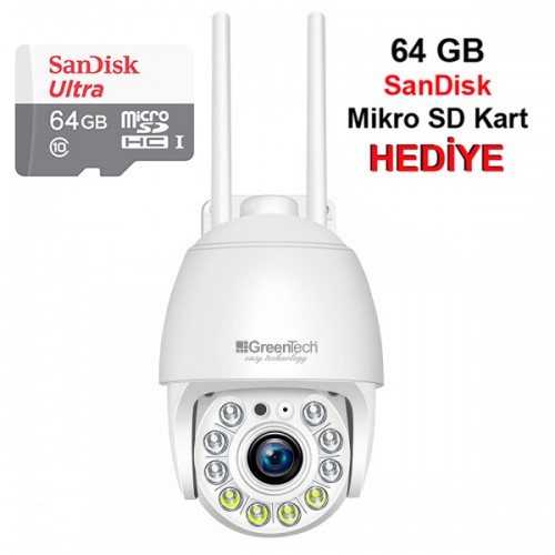 Greentech Wifi Dış Mekan Hareketli Ip Kamera / GT-IP59HD Greentech Wifi Dış Mekan Hareketli Ip Kamera / GT-IP59HD