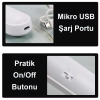 Greentech Usb Şarjlı 3 Renk Işıklı Led Aydınlatma / GT-CL03 Greentech Usb Şarjlı 3 Renk Işıklı Led Aydınlatma / GT-CL03