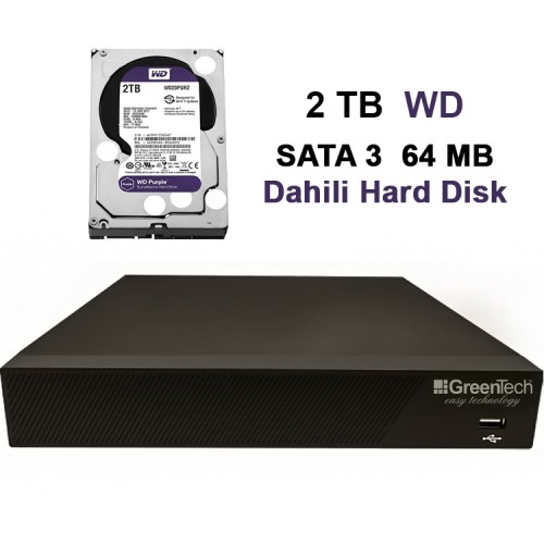 GT-NVR09 Dahili 2TB Hafıza H265 9 Kanal 5MP IP Kayıt Cihazı GT-NVR09 Dahili 2TB Hafıza H265 9 Kanal 5MP IP Kayıt Cihazı